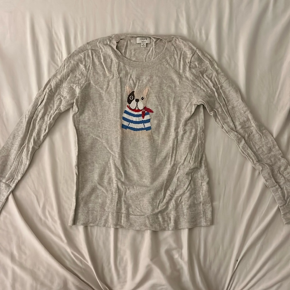 J Crew women’s teddie grey sweater - Size small